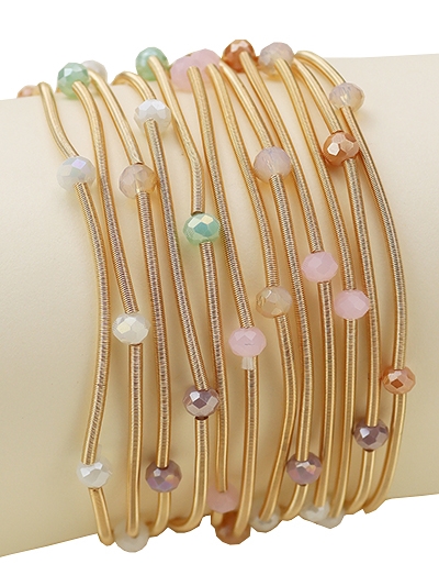 Guitar String Bracelet W/Beads