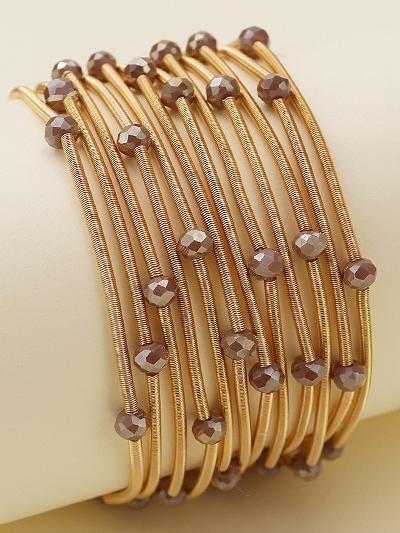 Guitar String Bracelet W/Beads