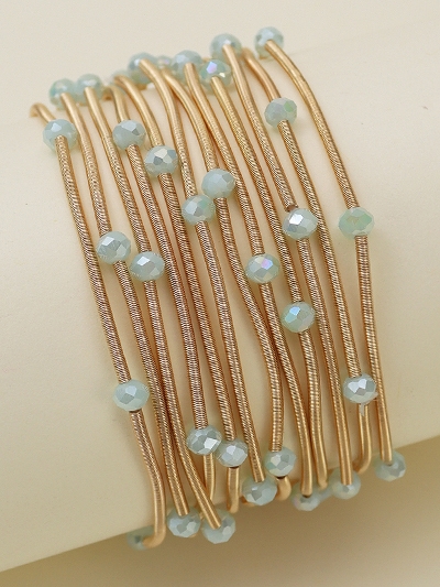 Guitar String Bracelet W/Beads