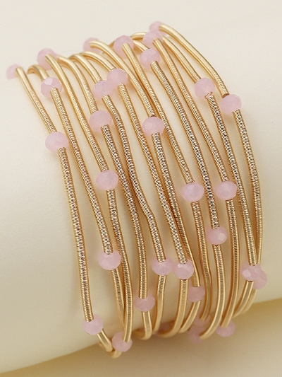 Guitar String Bracelet W/Beads