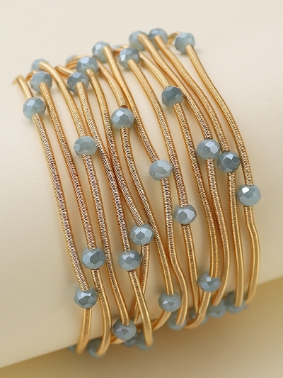 Guitar String Bracelet W/Beads