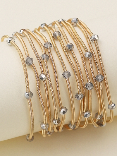 Guitar String Bracelet W/Beads