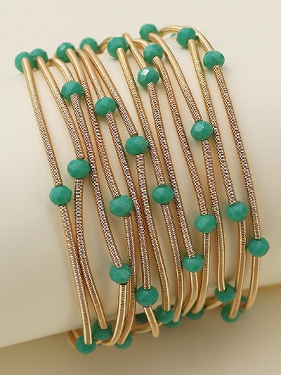 Guitar String Bracelet W/Beads