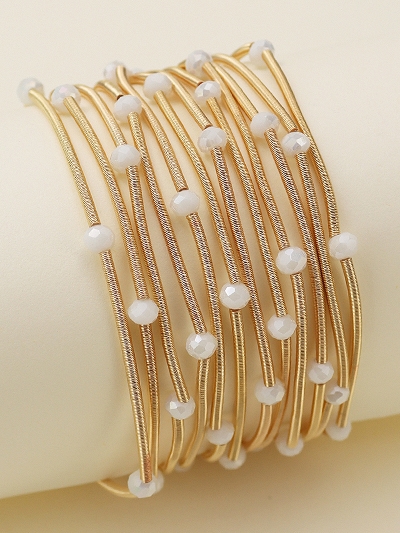 Guitar String Bracelet W/Beads