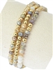 3 Pc Glass Bead Bracelet
