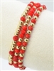 3 Pc Glass Bead Bracelet