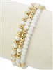 3 Pc Glass Bead Bracelet