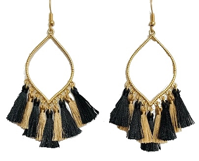 Marquis Shape Saints Tassel Earring