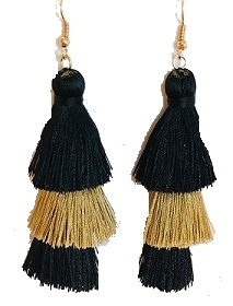 Black & Gold Duster Earring