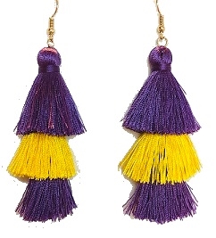 Purple & Gold Duster Earring