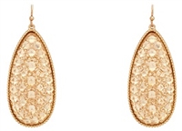 Gold Teardrop Crystal Earrings