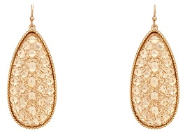Gold Teardrop Crystal Earrings