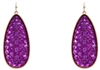 Purple Teardrop Crystal Earrings