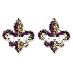 Purple & Gold Bling Earrings