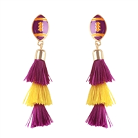 Purple & Gold Football Tassel