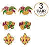 Mardi Gras Earrings 3PC Set