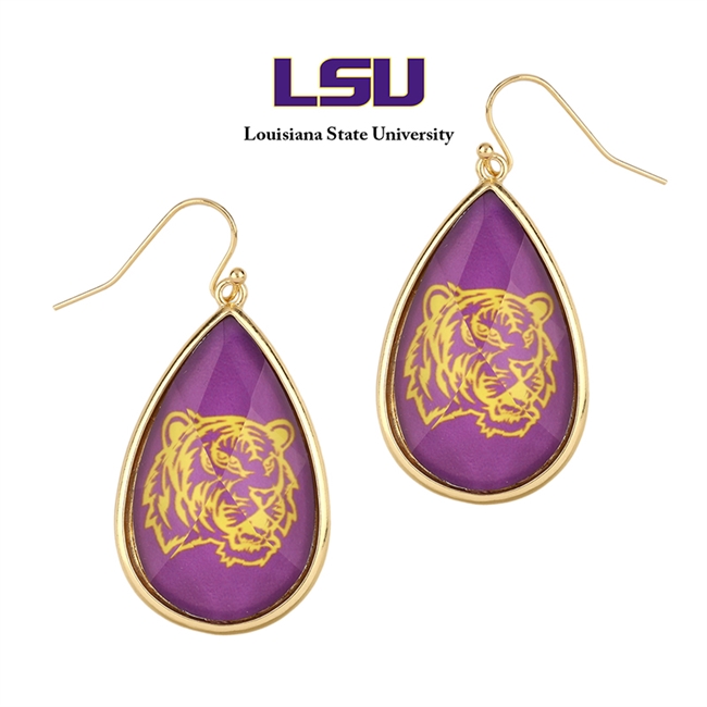 Tiger Teardrop Gameday Earrings