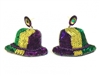 Mardi Gras Seed Bead Earrings