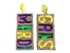 Mardi Gras Seed Bead Earrings