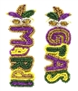 Seed Bead Mardi Gras Earrings