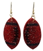 Puffy Football Earrings