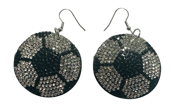Puffy Soccer Earrings