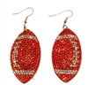 Puffy Football Earrings