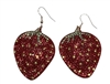Puffy Strawberry Earrings