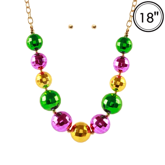Disco Ball Necklace Set