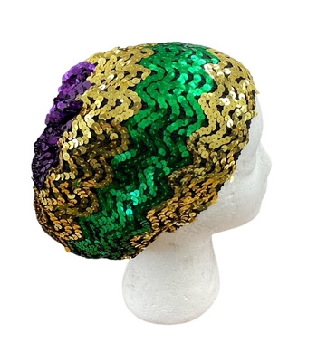 Mardi Gras Sequin Beanie