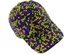 Mardi Gras Full Crystal Baseball Cap