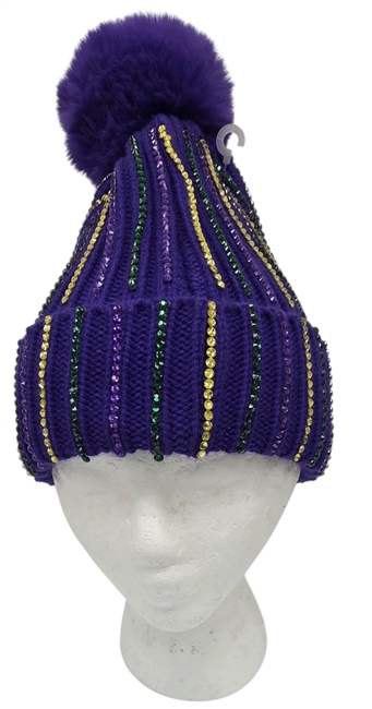 Mardi Gras Pom Hat