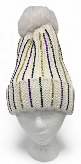 Mardi Gras Pom Hat