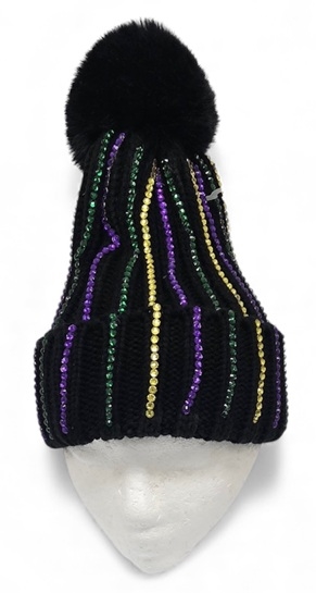 Mardi Gras Pom Hat