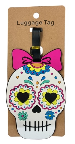 Luggage Tag - Female Skull