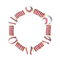 Rubber Baseball Stretch Bracelet