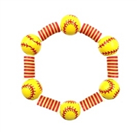 Rubber Softball Stretch Bracelet