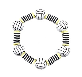Rubber Vollyball Stretch Bracelet