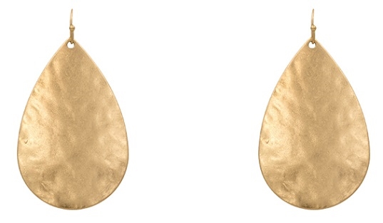 Hammered Teardrop Dangle