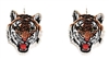 Tiger Embroidery Patch Earrings