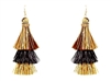 Black & Gold Glitter Duster Earrings