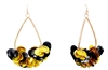 Black & Gold Sequin Teardrop Earrings