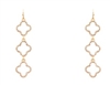 Pave Clover 3 Drop Earrings