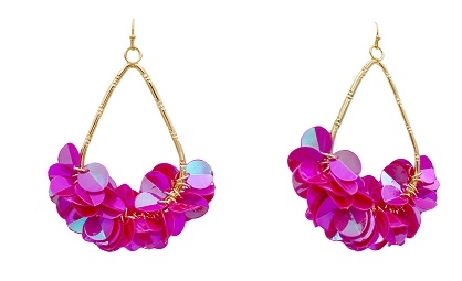 Sequin Dangle Teardrop Earring