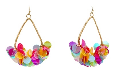 Sequin Dangle Teardrop Earring