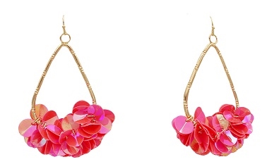 Sequin Dangle Teardrop Earring