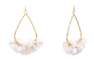 Sequin Dangle Teardrop Earring