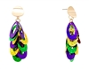 Mardi Gras Disc Earrings
