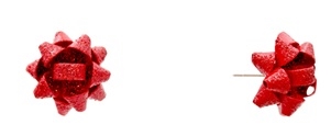Glitter Star Bow Stud Earrings