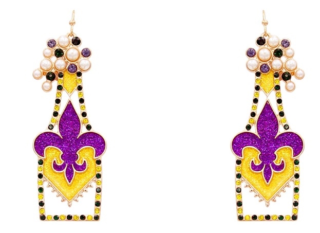 Mardi Gras Champagne Bottle W/FDL